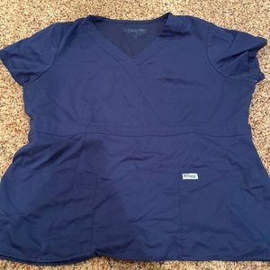 Xl greys anatomy navy blue scrub top
